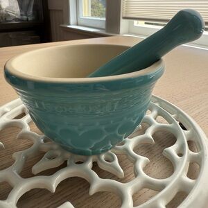 Le Creuset Turquoise Mortar and Pestle